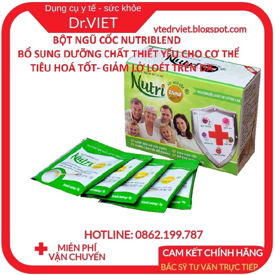 Bột Ngũ Cốc Nutriblend- Hỗ trợ rối loạn tiêu hóa, loét đại tràng, loét,đau dạ dày, tiêu chảy, táo bón, rối loạn tiêu hoá