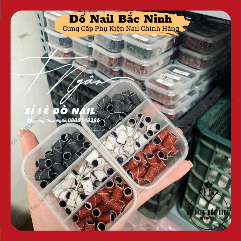 Hộp Ống Giấy Nhám &amp; Lõi Lắp Nhám Dành Cho Máy Mài Móng Tay Móng Chân
