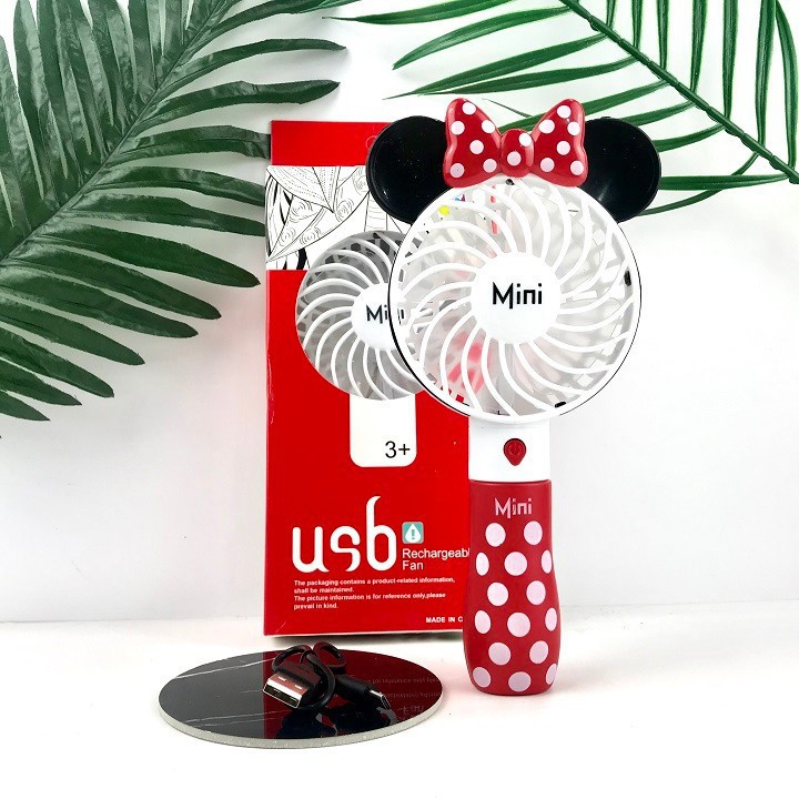 [KhuyếnMãi]Quạt cầm tay mini Mickey pin sạc USB giải cứu mùa hè, siêu tiện ích, tiện lợi nhập khẩu chính hãng tại TPHCM