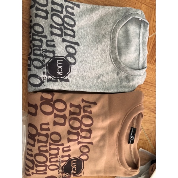 Áo thun dài tay Áo nỉ sweater cổ tròn LUONVUI IN 3D chất nỉ bồng form rộng tay bồng dáng unisex nam nữ đôi nhóm thu đông
