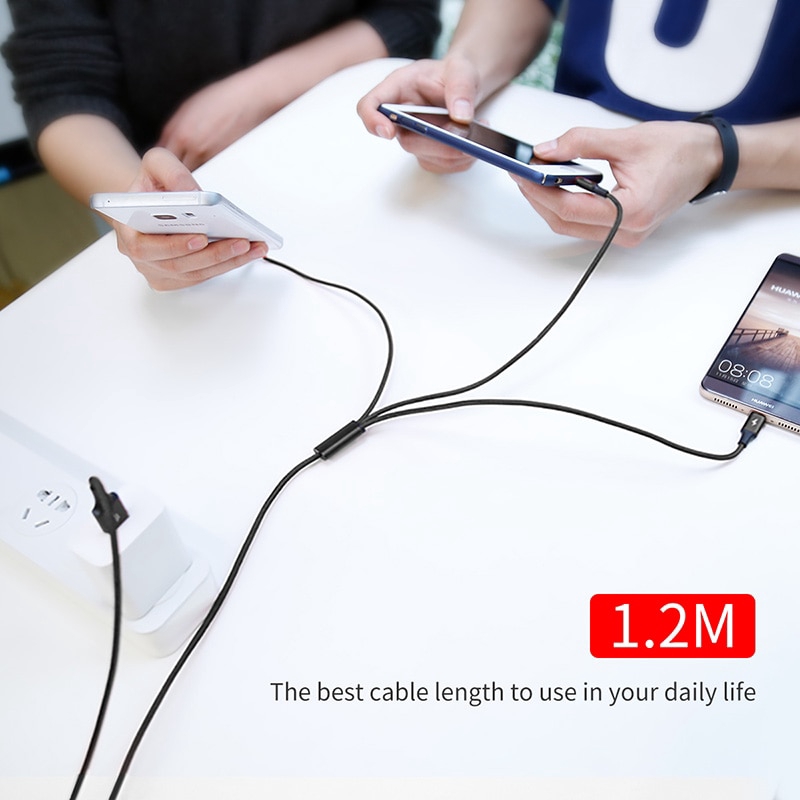 Dây cáp sạc nhanh 3 trong 1 Baseus thiết kế siêu tiện lợi chất lượng cao