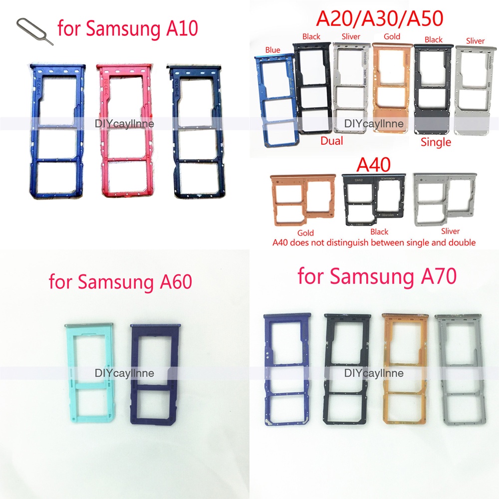 Khay Đựng Thẻ SIM Micro SD Thay Thế Chuyên Dụng Cho Samsung Galaxy A10 A20 A30 A40 A50 A60 A70 2019