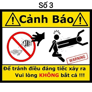 Sticker dán bể cá cảnh | Cảnh báo cấm sờ hồ cá