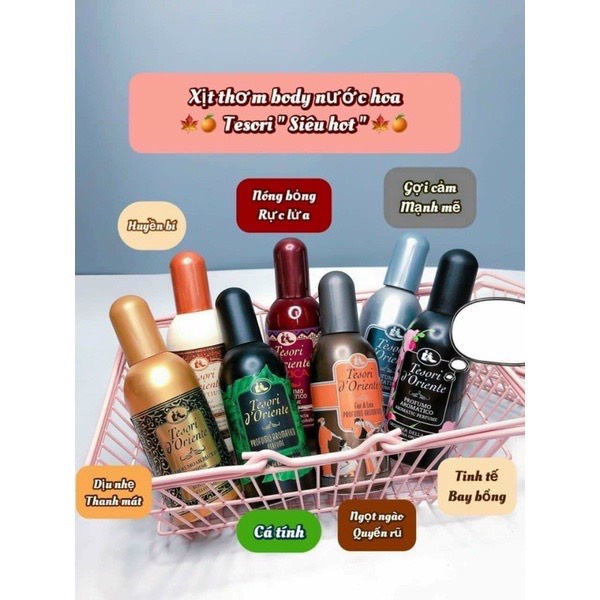 [HOT] Xịt Thơm Toàn Thân Body Dưỡng Ẩm Cơ Thể Tesori d'Oriente Hoa sen 100ml | BigBuy360 - bigbuy360.vn