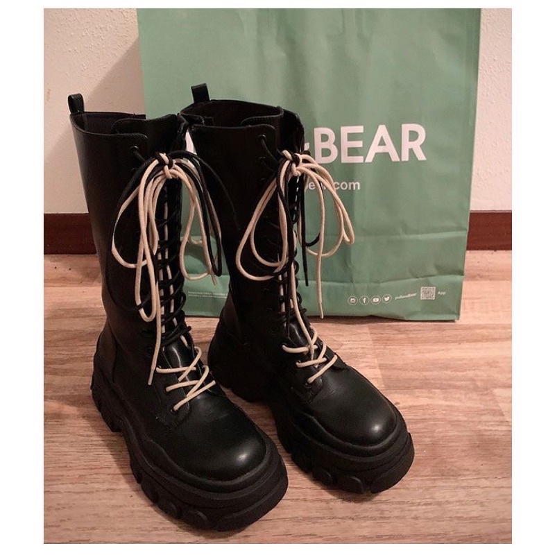 Giày Boot Da Cao Cổ Đế Cao 6cm size 35-40