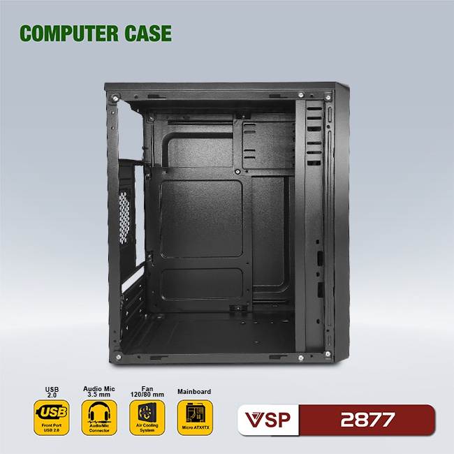 Vỏ Case máy tính VSP 2877 ( chuẩn Matx )