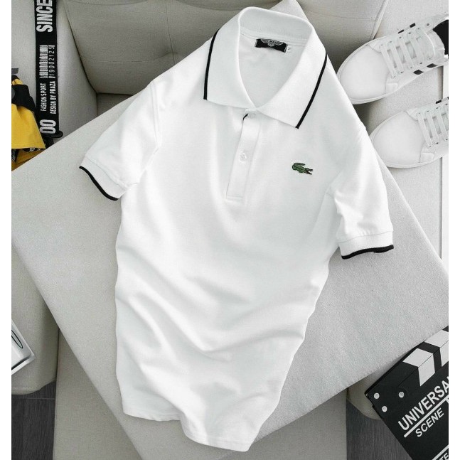 Aó phong polo nam phong cách hàn kẻ viền cổ tay - chất liệu gai cá sấu | BigBuy360 - bigbuy360.vn