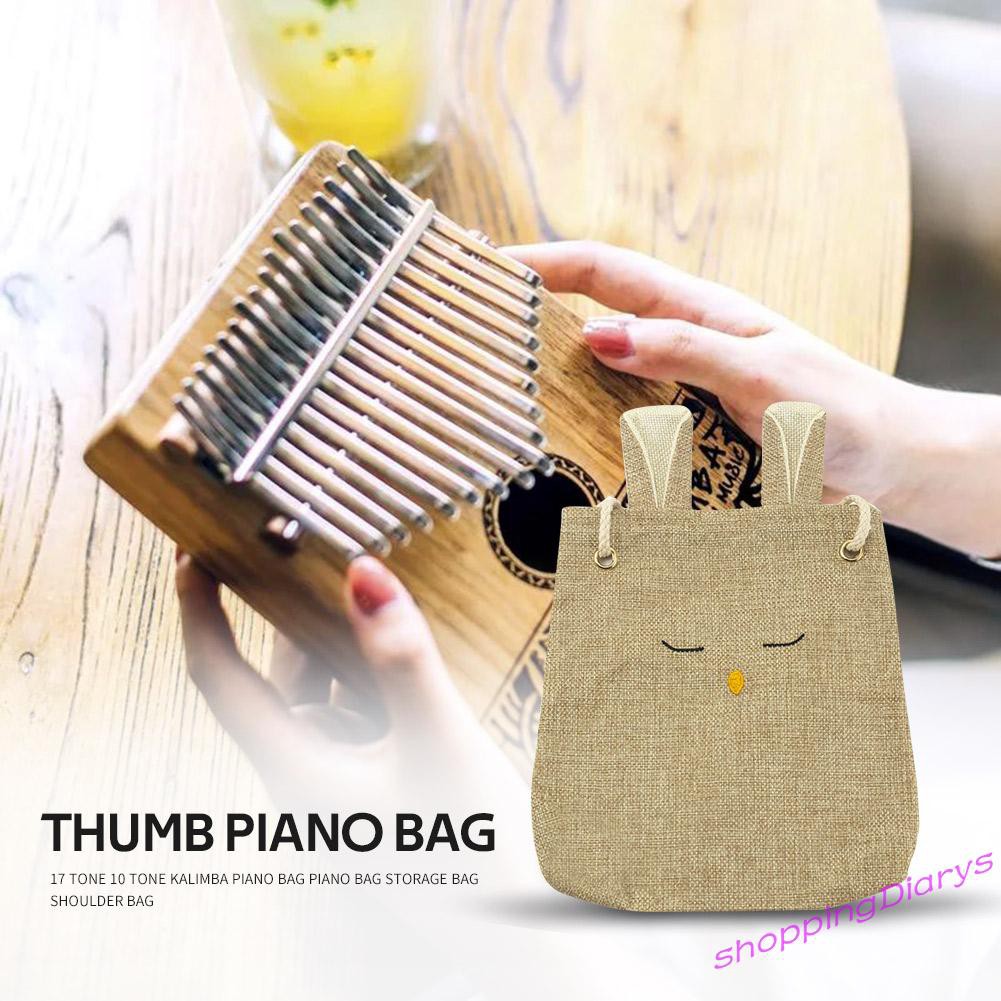 Túi đeo vai đựng nhạc cụ Kalimba Sanza Mbira châu Phi 10/17 phím