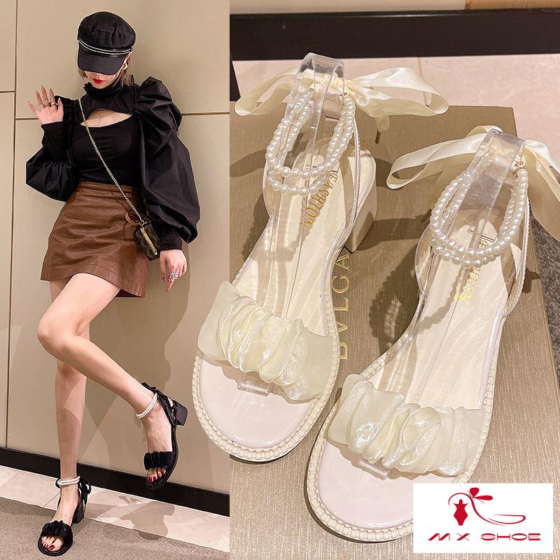 Giày Sandal Cao Gót Đế Dày Thời Trang Mùa Hè Dành Cho Nữ 2022