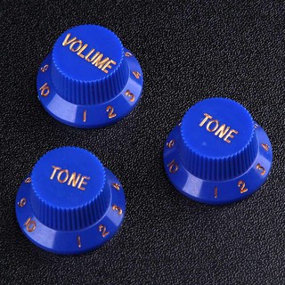 3pcs Plastic Potentiometer Caps Tone Volume Control Knobs for ST SQ Guitar