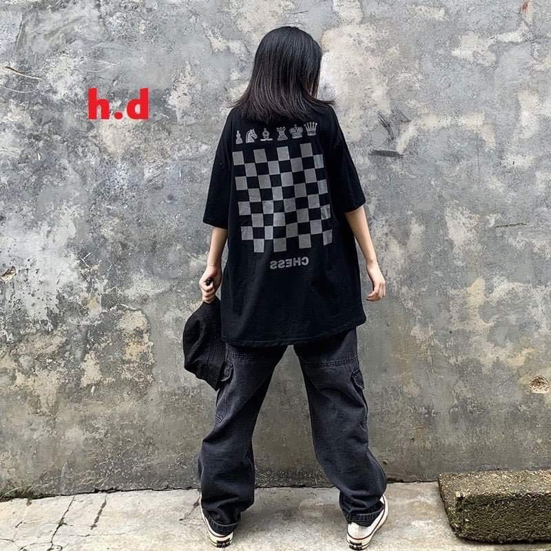 Áo phông CHESS bàn cờ cotton HD11