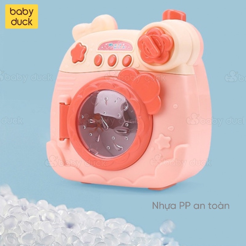 Máy giặt đồ chơi cho bé, máy giặt bấm tay không cần pin ms4810012
