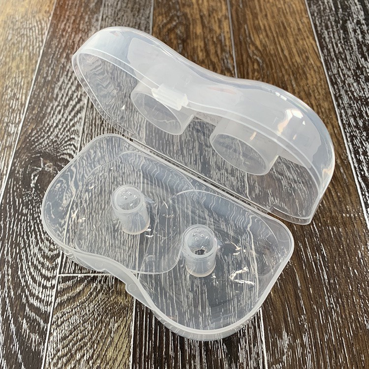 Núm trợ ti cho mẹ, 2 núm trợ ti silicon mỏng và siêu mềm không chứa BPA an toàn (Kèm hộp đựng)