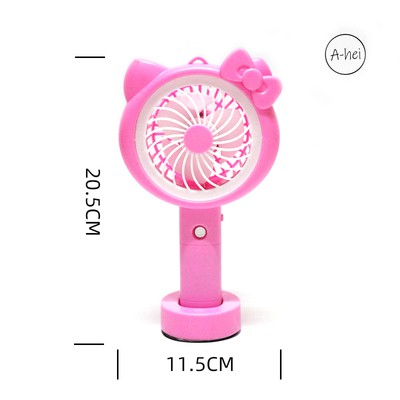 Quạt mini fan cầm tay tích điện hình hello kitty và doremon