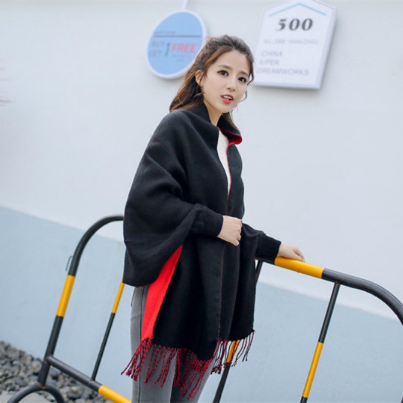 Áo choàng tay dài hai mặt thời trang thanh lịch cho nữ | BigBuy360 - bigbuy360.vn