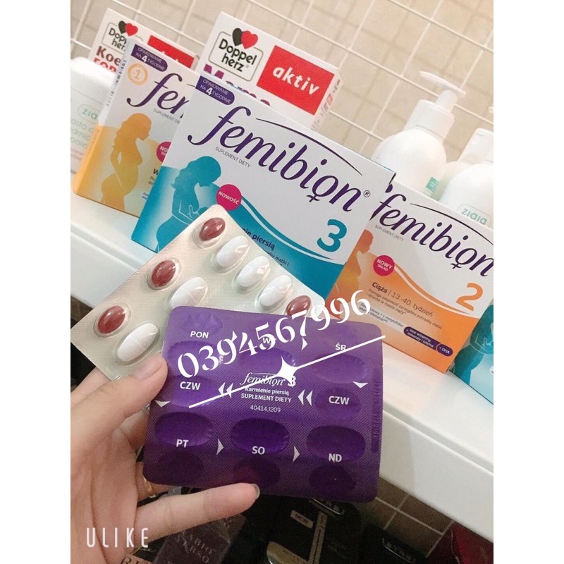 (Hàng có sẵn) COMBO SAU SINH FEMIBION + CALCIUM CHELA D3