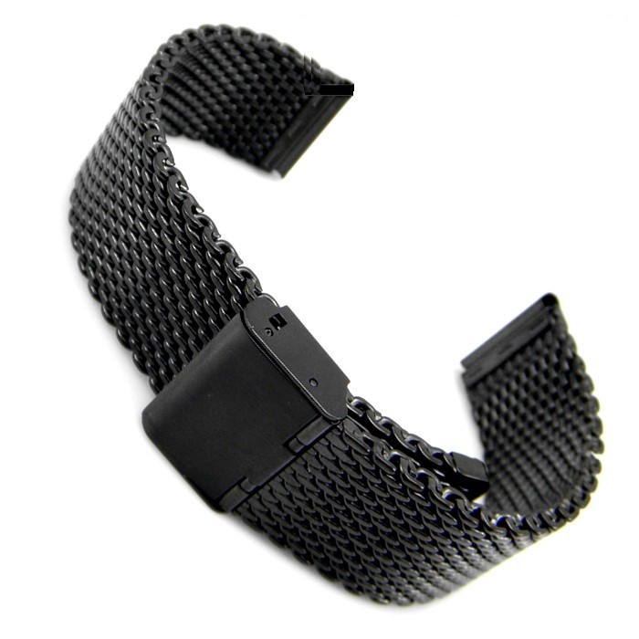 Dây đồng hồ Mesh màu đen – MD01