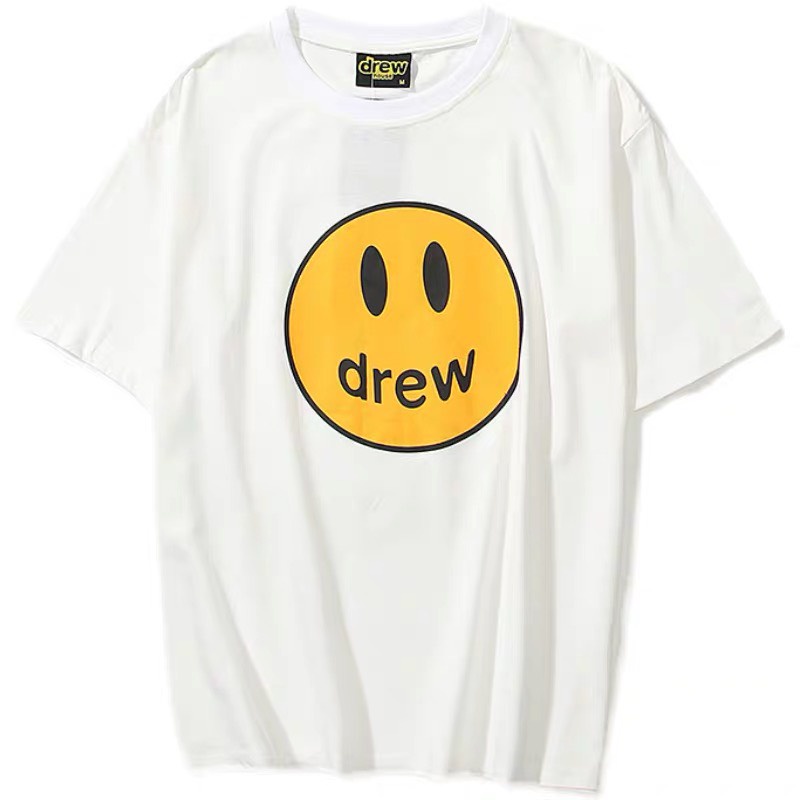 Áo Thun Tay Lỡ Drew House mặt cười, Áo Phông Form Rộng Oversize Nam Nữ Unisex, 3158 Cotton, phong cách Hàn Quốc