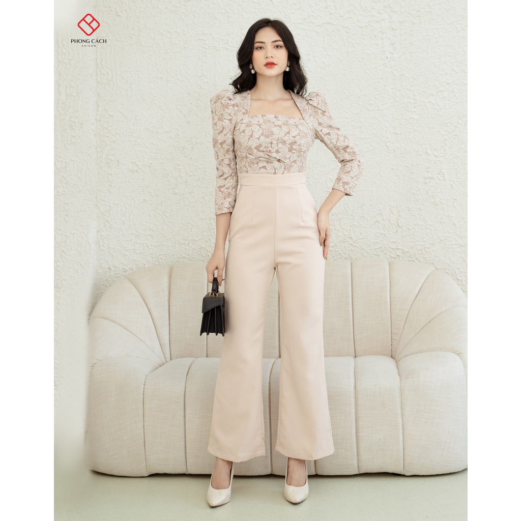 Jumpsuit thiết kế cổ u tay lỡ SJ1138 - Phong Cách SAIGON