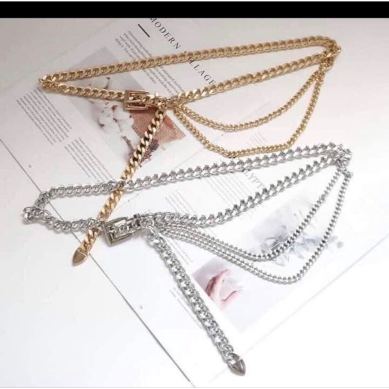 Các mẫu nit dây xích thắt lưng họa tiết cho váy đầm