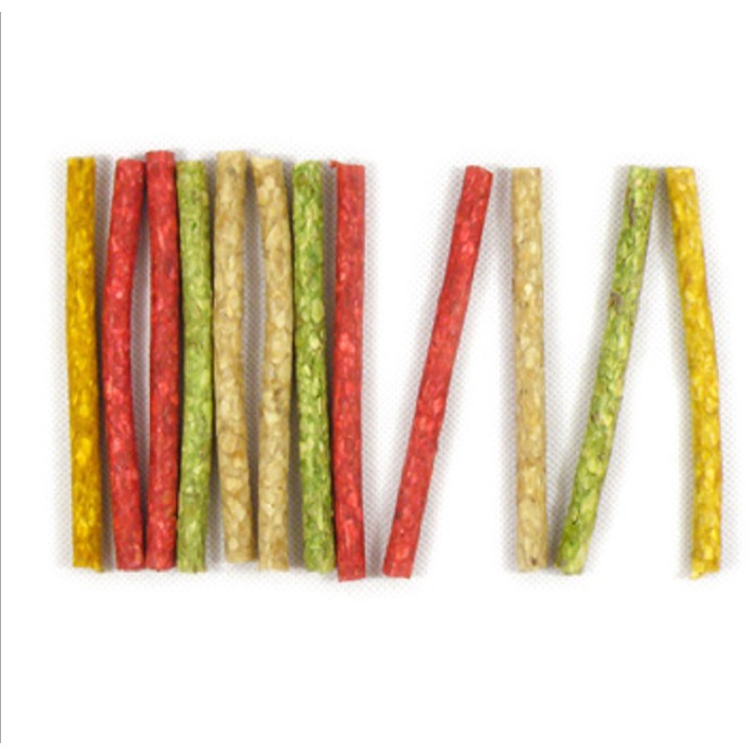 Xương Doog que tròn mầu ngẫu nhiên (10 cái/túi 80gr) (hanpet 4711424) xương chó gặm 12cm