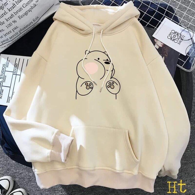 [ Siêu Kute ] Áo Hoodie Gấu Má Phính, Áo Nỉ Phom Rộng Cho Nữ | BigBuy360 - bigbuy360.vn