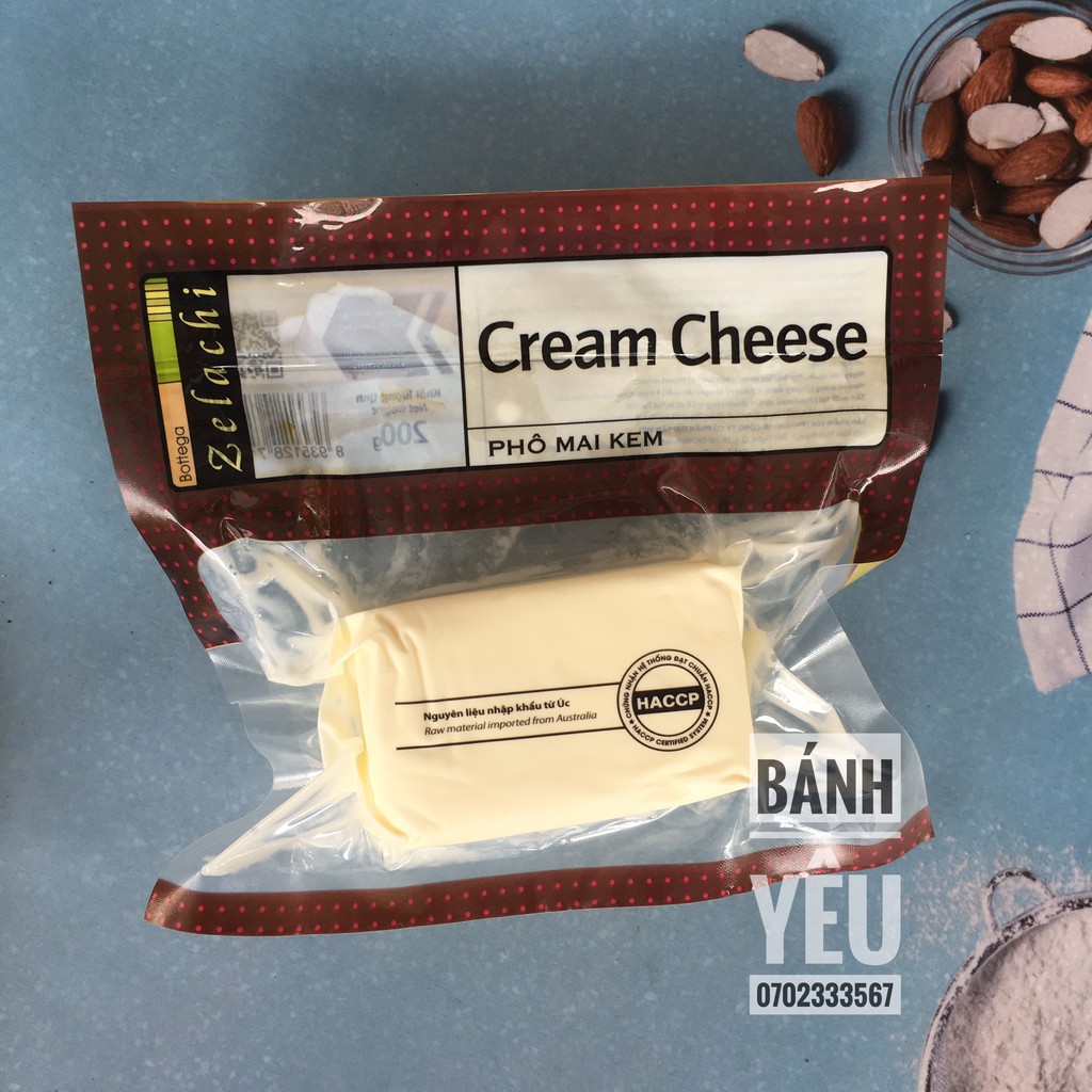 [Mã 156FMCGSALE hoàn 8% đơn 500K] Cream cheese/ Phô mai kem Zelachi 200g | BigBuy360 - bigbuy360.vn