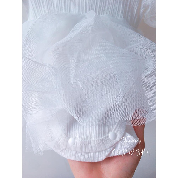 Body váy công chúa trắng cực xinh (kèm băng đô)