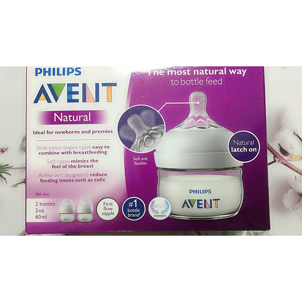 Set 2 bình sữa Philips AVENT 60ml