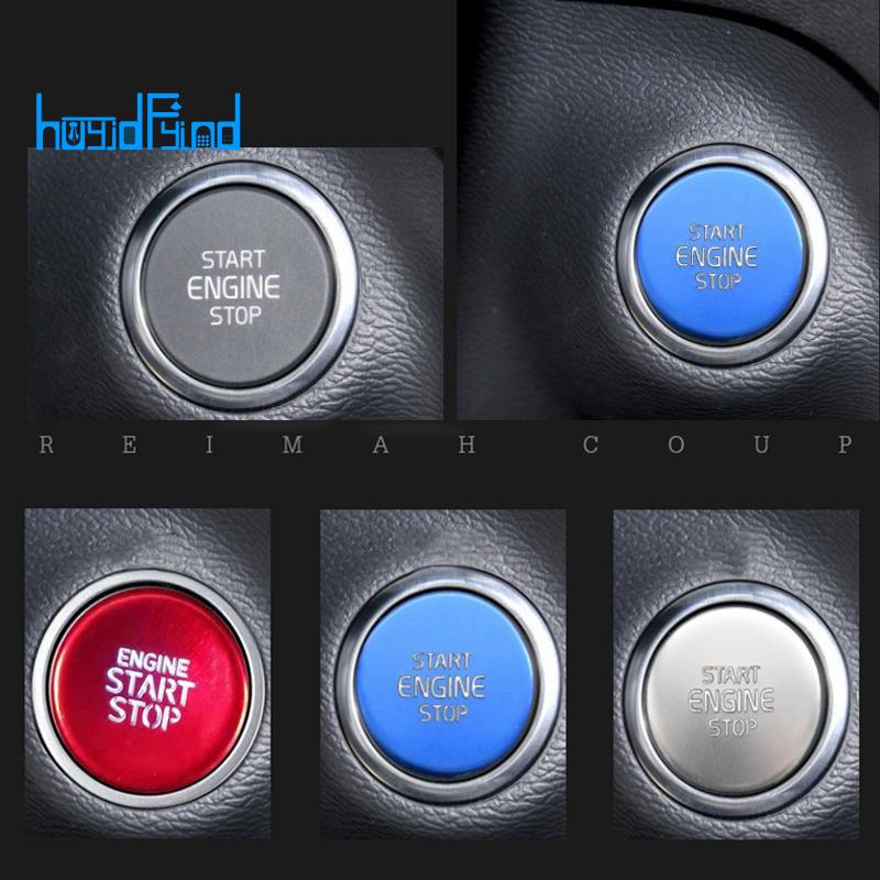 Miếng Dán Trang Trí Nút Khởi Động Xe Hơi Màu Đỏ Chuyên Dụng Cho Hyundai Tucson Elantra 2021 2022