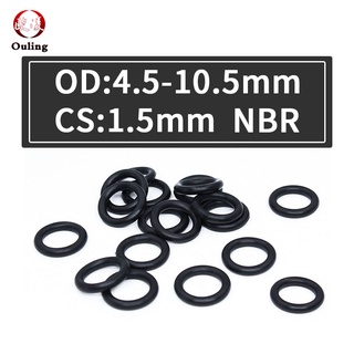 Set 50 Vòng Cao Su o-ring cs1.5mm od4 / 4.5 / 5 / 5.5 / 6 / 6.5 / 7 / 7.5 / 8 / 8.5 / 9 / 9.5 / 10 / 10.5 * 15