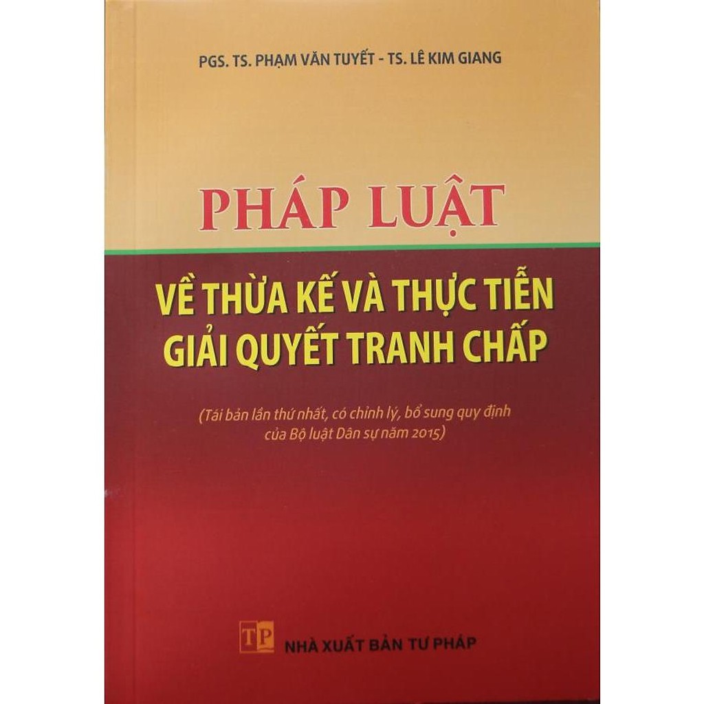 Sách - Pháp luật về thừa kế và thực tiễn giải quyết tranh chấp