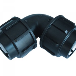 Cút 90 độ HDPE vặn ren D50 D63 D75 D90 D110