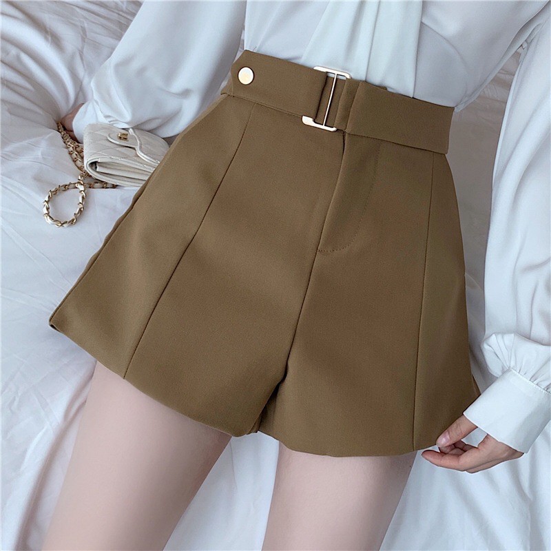 Quần sooc ống rộng giả đai cúc chéo đẹp 109