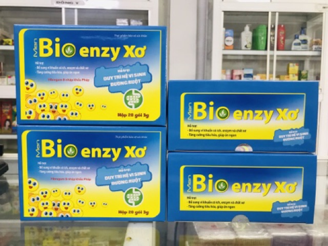 ✅ Bioenzy xơ giúp bổ sung men tiêu hoá và chất xơ cho trẻ biến ăn táo bón hộp 20 gói