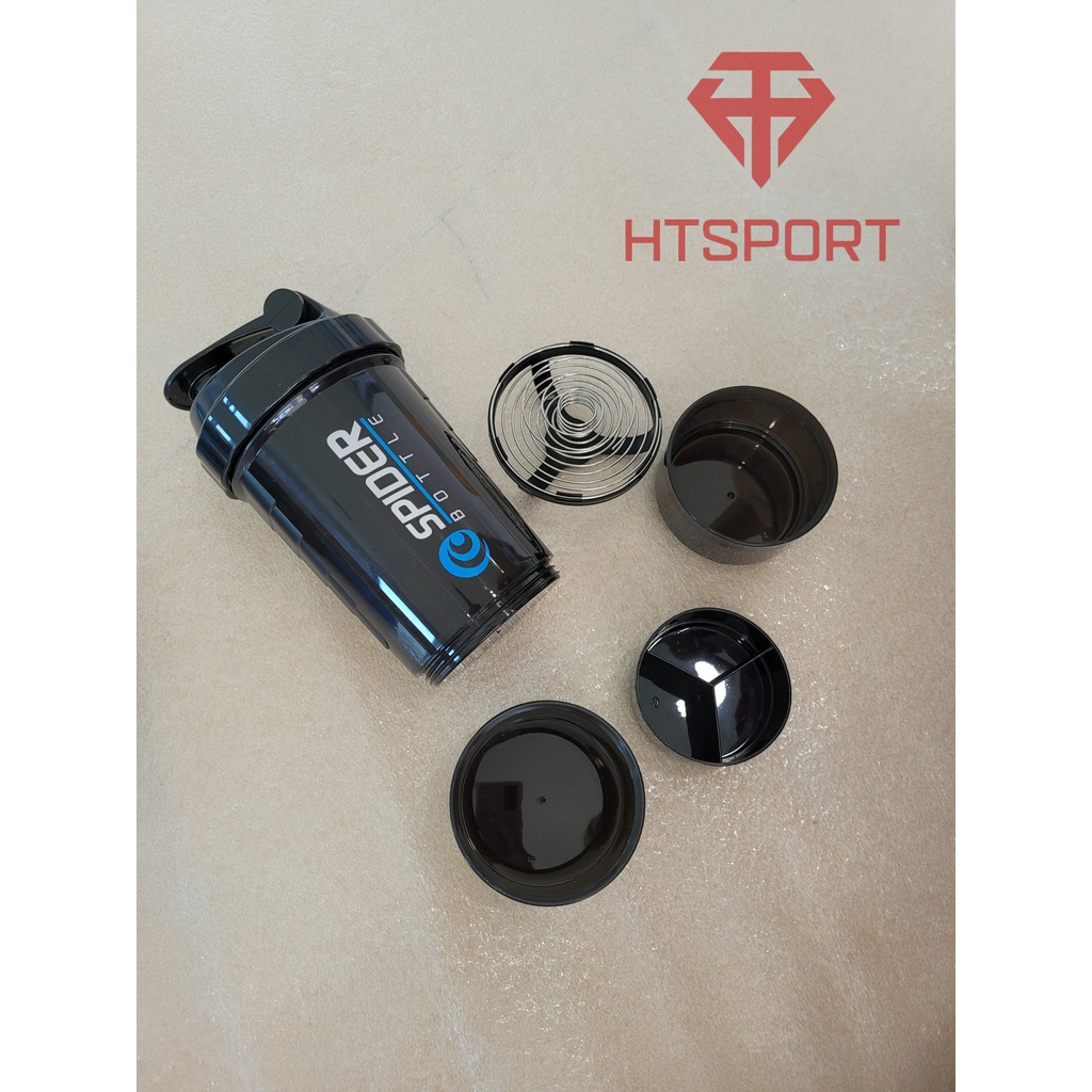 Bình lắc, bình nước tập Gym WheyShaker 3 ngăn tiện lợi, bình nước dành cho dân tập GYM, bình 3 ngăn