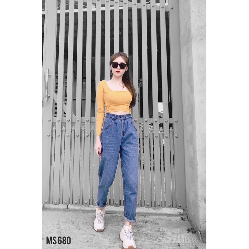 Quần Jeans nữ baggy lưng cao Novelty MS680 2200990
