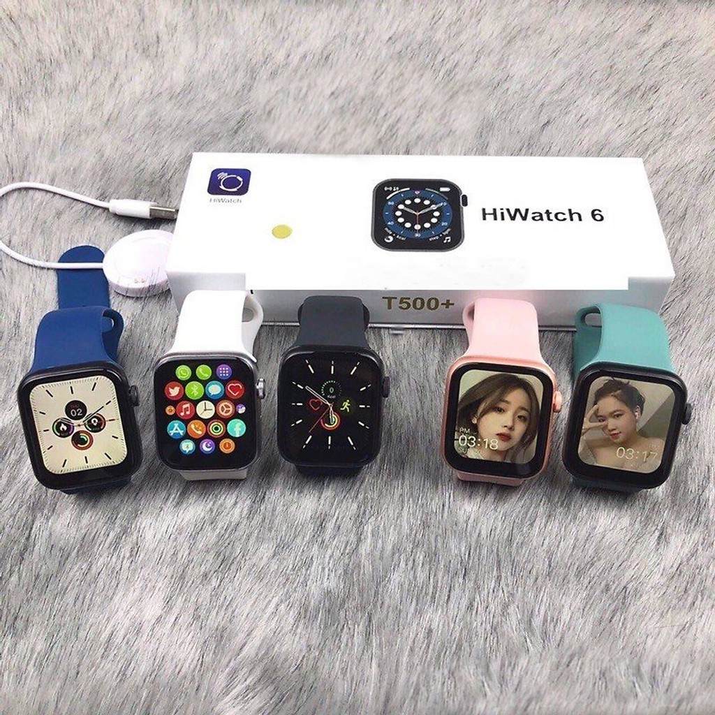 Đồng Hồ Thông Minh Watch 6 T500+ Plus 💖 Thay Ảnh Nền Nghe Gọi Bluetooth 5.0 💖 Chơi Game Theo Dõi Sức Khỏe