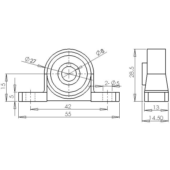 Ổ bi KP08 (đỡ trục vít me 8mm)