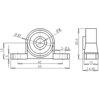 Ổ bi KP08 (đỡ trục vít me 8mm)