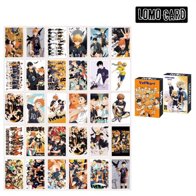 Bộ 30 thẻ ảnh lomo card anime manga Haikyuu cực ngầu