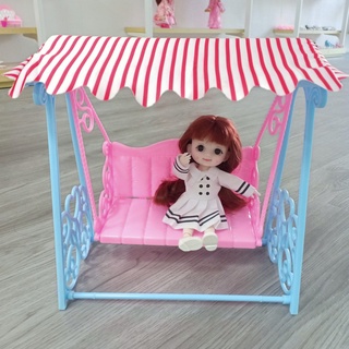 Xích đu có mái che ,đồ chơi cho búp bê dài 22cm rộng 12cm cao 22cm