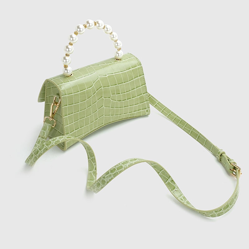 Túi xách tay đeo vai IELGY dáng vuông nhỏ da cá sấu thời trang đơn giản dành cho nữ