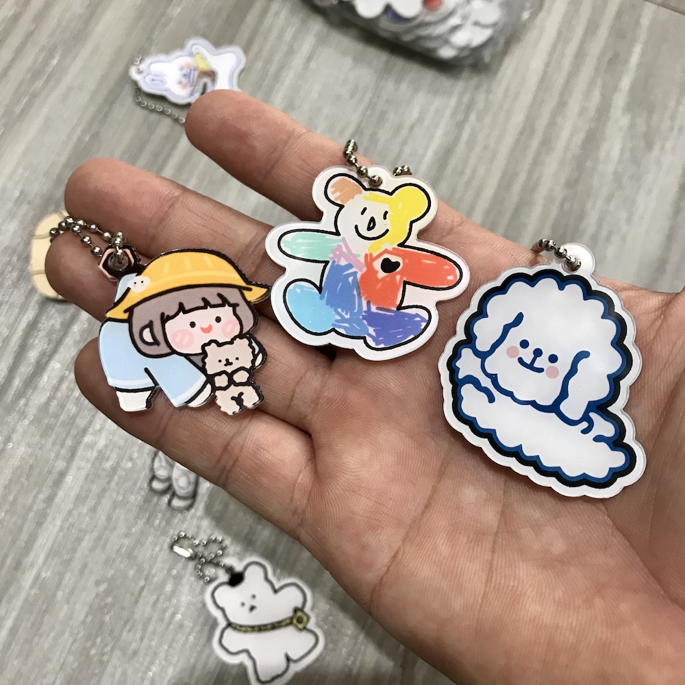 Móc Khoá Nhựa Treo Balo Giá Rẻ 7 Kiểu Dễ Thương