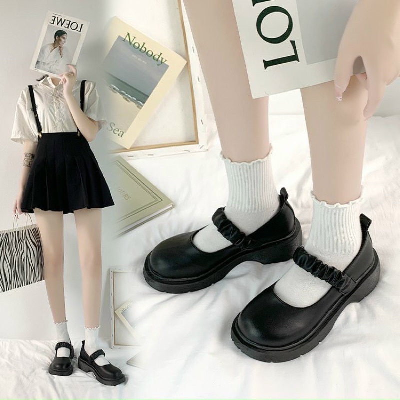 Giày nữ- giày nữ bánh bèo dây nhún ngang mới