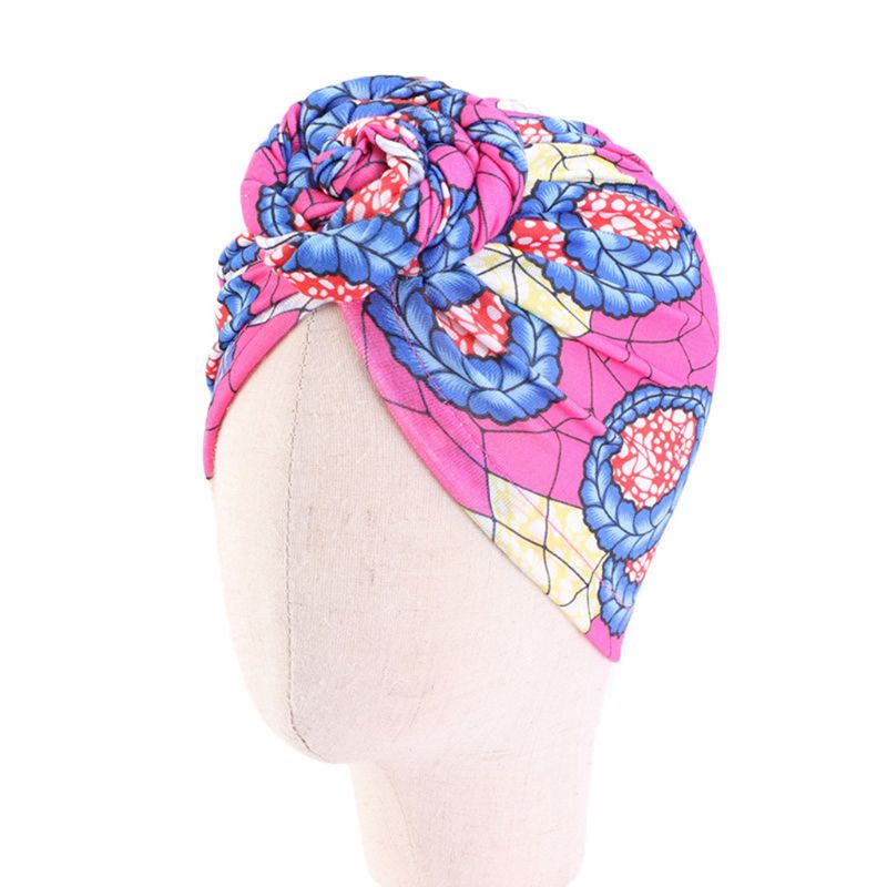 Mũ Turban Thắt Nút Họa Tiết Hoa Phong Cách Dân Tộc Hồi Giáo Cho Bé