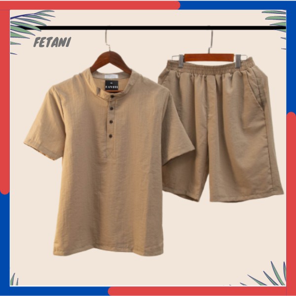 Bộ Đũi nam cổ Tàu chất vải đũi thái loại dày đẹp hàng hot trend BD33