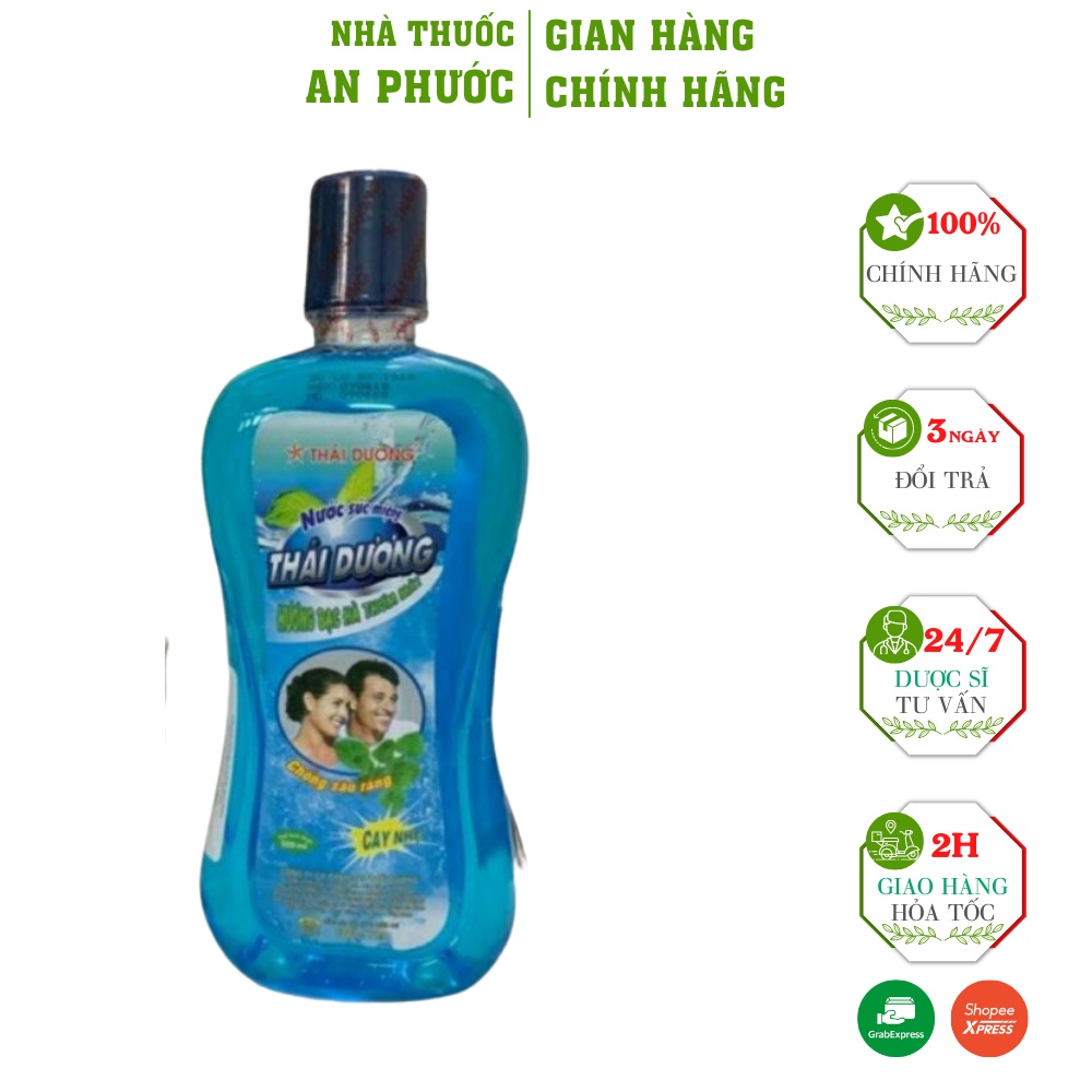 Nước súc miệng Thái Dương ⚡ GIÁ TỐT NHẤT ⚡ Nước Súc Miệng Hương Bạc Hà Thái Dương ngăn ngừa sâu răng, thơm miệng