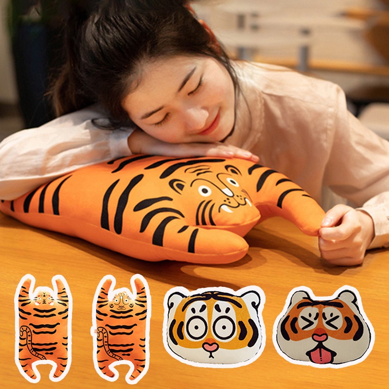 Gối hình hổ dễ thương mềm mại thích hợp sử dụng tại nhà/ văn phòng