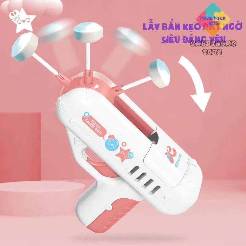 Súng Bắn Kẹo Mút Có Nhạc Và Âm Thanh Hot Trend Tiktok – Đồ Chơi Giảm Stress SmartHome Toys